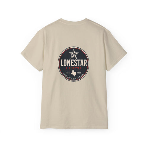 Lone Star Lifestyle Tee — Vintage Gold Star Texas Graphic T-Shirt
